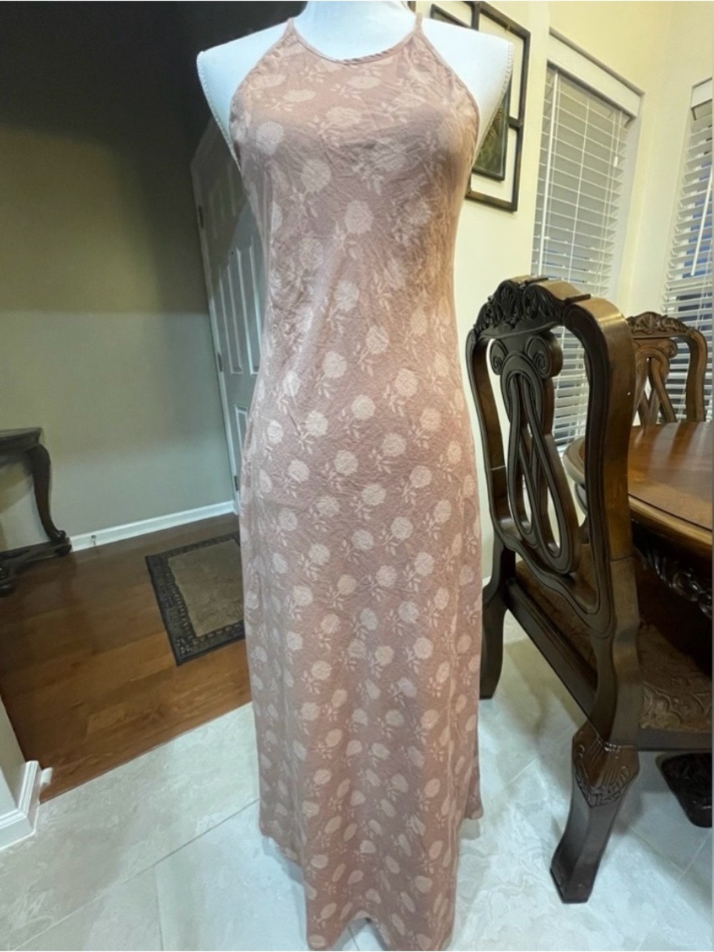 Christy Dawn Dusty Rose Floral Slip Dress